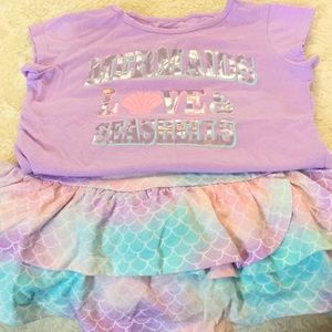 4T Mermaid T-shirt and skort